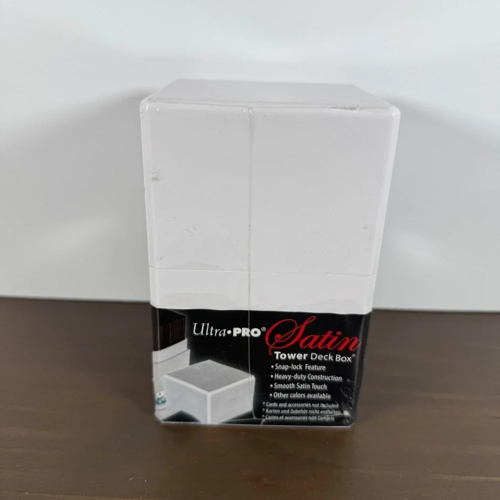 Ultra Pro Satin Tower Deck Box 100+ Card Storage Dice Tray White New Sealed
